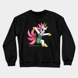 Green + Grey Dancer Unicorn - Original Illustration Crewneck Sweatshirt